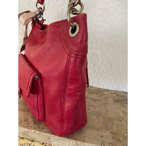 Coach penelope F15687 strawberry pebble Leather Satchel BAG PURSE shoulder bag - Picture 4 of 8